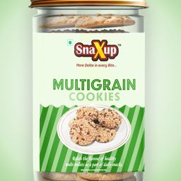 SnaXup O Multi SnaXup Multigrain Cookies Organic & Vegan 100% Natural & Preservatives Free - 250 g-95