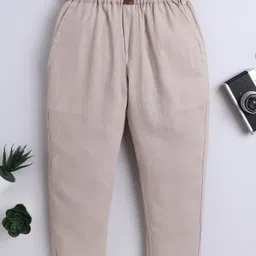 BAATCHEET Cotton Linen Woven Chevron Embroidered Pant - Beige-picture-41