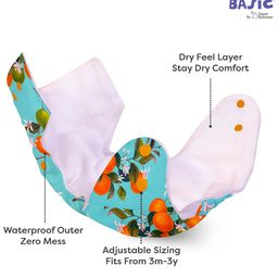 SuperBottoms BASIC Reusable Cloth Diaper for babies 3m-3Years Freesize Adjustable, Washable and Reusable Pack of 3 image 2