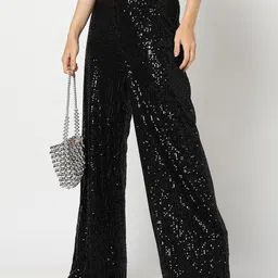 GAP Women Classic Sequinned Embellished Mid-Rise Wide-Leg Trouser-picture-23