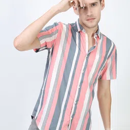 HIGHLANDER Men Striped Slim Fit Shirt-picture-38