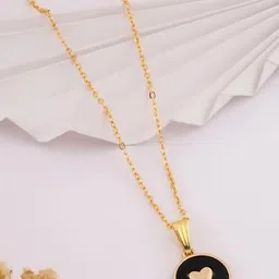 Tipsy closet Gold-Plated Stainless Steel Artificial Stones & Beads Necklace-picture-0