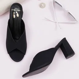 PLANET WALK Textured Block Peep Toes with Laser Cuts-1