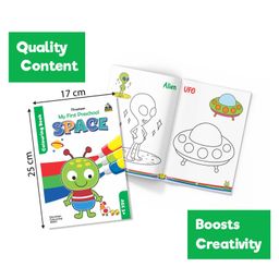 pinwheel books My First Pre School Colouring Books, Space, Unicorns, Mermaids, Objects & more, Set of 8 Books - English image 3