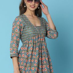 UNLIMITED Floral Print Empire Midi Dress-image-54