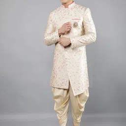 Manish Creations Embroidered Sherwani Set-image-2