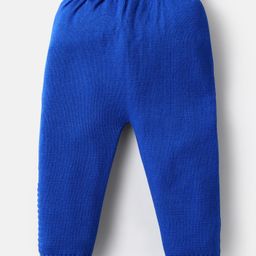 Babyhug Knitted Full Sleeves Hooded Front Open Sweater Set with Stripe Design - Blue & Green image 5