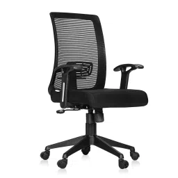 Da URBAN Elite Black Mid Back Revolving Mesh Ergonomic Chair forHome & Office-picture-28