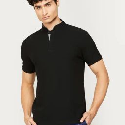 Code by Lifestyle Black Regular Fit T-Shirt-image-32