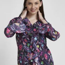 Spykar Multicolor Floral Print Shirt-image-18