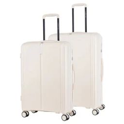 Nasher Miles The Line Hard-Sided Polypropylene Luggage Set of 2 White Trolley Bags (65 & 75 cm)-image-37