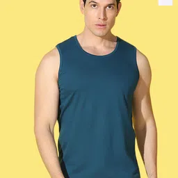 WOOSTRO Pack Of 2 Printed Ultra-Soft Gym Vests VWS26(MORE WHITE)(PLAIN PEACOCK)-image-78