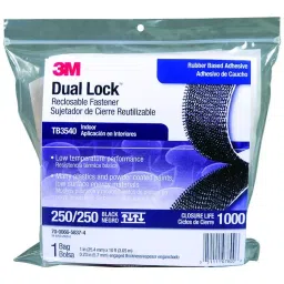 3M DUAL LOCK RECLOSABLE FASTENER, BLACK, 25.4MM, TB3540-16