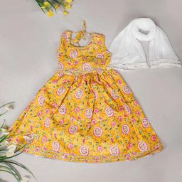 LITTLE DREAMS Girls Printed Ready to Wear Lehenga & Blouse With Dupatta-54