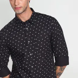 Flying Machine Men Slim Fit Opaque Geometric Printed Casual Shirt-picture-32