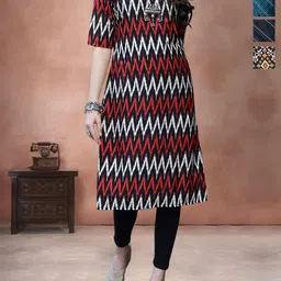 Anouk Rustic Pack Of 4 Women Ethnic Motifs Printed Crepe Kurta-image-80