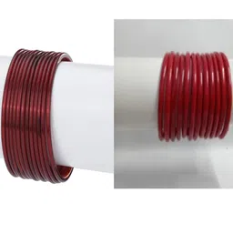 1ST TIME Set Of 24 Maroon Alloy Bangles-picture-33