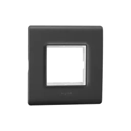 Legrand Cover Plate with Support Frame Allzy Matt Black 2 Module, 6813 12 (Pack of 10)-35