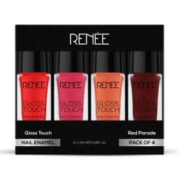 RENEE Gloss Touch N03 Red Parade Nail Enamel - Set of 4-29