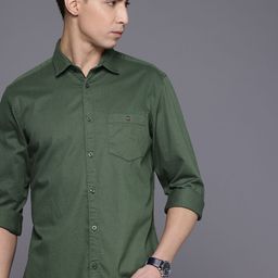 Louis Philippe Jeans Pure Cotton Slim Fit Opaque Casual Shirt-image-72