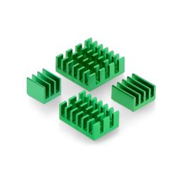 4 In 1 Aluminum Heatsink For Raspberry Pi 4 Model B - Green - RS26444 In 1 Aluminum Heatsink For Raspberry Pi 4 Model B - Green - RS2644 image 1
