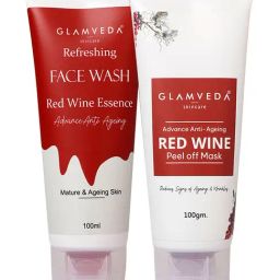Glamveda Red Wine Advance Anti Ageing Face Wash and Peel Off Mask Combo-7