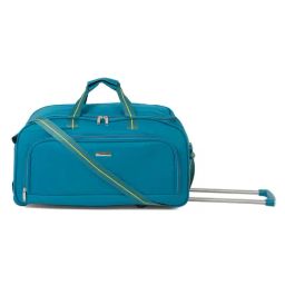 Teakwood Leathers Teal Solid  Duffle Trolley Bag -  32.2 Ltrs-image-28