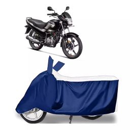 Auto Pearl Two Wheeler Cover for Hero Super Splendor - White, Blue-image-96