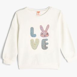 Koton Girls Graphic Printed Sweatshirt-picture-1