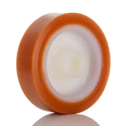 LAG Orange, White Polyurethane Abrasion Resistant, Hygienic, Laceration Resistant, Non-Marking Trolley Wheel, 200 Kg, 4521-image-67
