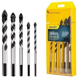 Malfah Enterprises Concrete/Glass Ceramic Tile Drill Bit Set 5-8 mm, ‎DELI DLB5125T (Set of 5 Pcs)-13