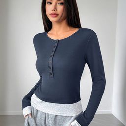 Mast & Harbour Women Round Neck Fitted Top-picture-34