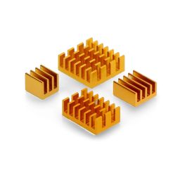 4 In 1 Aluminum Heatsink For Raspberry Pi 4 Model B - Yellow - RS26474 In 1 Aluminum Heatsink For Raspberry Pi 4 Model B - Yellow - RS2647 image 1