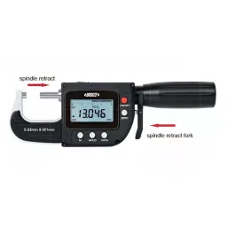 Insize 0-25 mm Range Digital Micrometer with Data Interface, 3358-25-72
