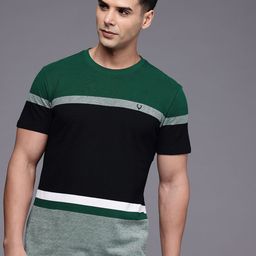 Allen Solly Striped Pure Cotton Slim Fit T-shirt-image-28