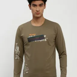 showoffff SHOWOFF Olive Slim Fit Printed Sweatshirt-picture-23