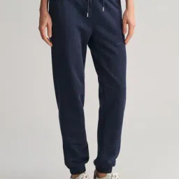 GANT Blue Solid Joggers-image-30