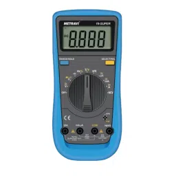 Metravi Digital TRMS Multimeter LCD Display Blue & Black, 19-SUPER-16