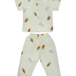 Baby Moo Kids Yellow Printed Shirt Set-image-17