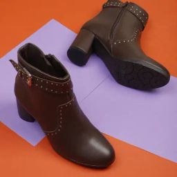 Elle Women's Brown Casual Booties-image-50