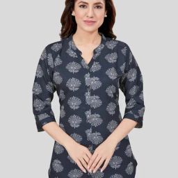 Saree Swarg Black Printed A Line Kurti-picture-10