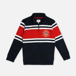 Pepe Jeans Kids Navy & Red Color Block Sweatshirt-picture-3