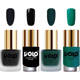 VOLO Set Of 4 Velvet Matte & Extra Shine Nail Polish-8 ml & 9.9 ml Each Shade 05-12-3-26 image 1