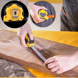 Wolpin Measuring Tape (5 Meter) Manual Lock Durable Portable Ruler Measurement Tape Heavy Duty with Lanyard Good Grip image 4