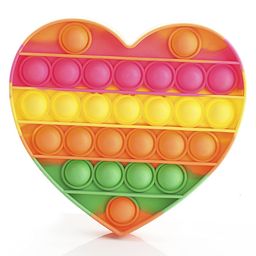Aditi Toys Heart Shape Glow in The Dark Pop it Bubble Fidget Toy - Multicolor-26