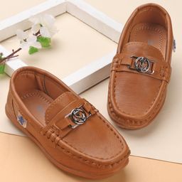 Cute Walk by Babyhug Formal & Partywear Slip On Shoes - Brown-image-96