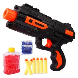 Fiddlerz Toy Gun For Kids 2 in 1 Shooting Game Gun Toy With 6 Soft Darts Shooter & 600 Pcs Jelly Balls Shots Toys (Black)-31