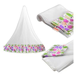 VParents Mosquito Net for Baby Cradle Jhula Saree Swing with Zip Opening at bottom - Pink-16