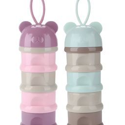 Cozy Vibes 4 Layers Portable Toddler Kids Snacks Container Milk Powder Dispenser Portable-Pack of 1 -Color May Vary-20