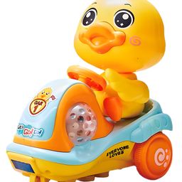 NEGOCIO children universal light music swing Cute duck 360 degree rotation stunt cartoon car- PACK OF 1- COLOR MAY VARY-picture-27
